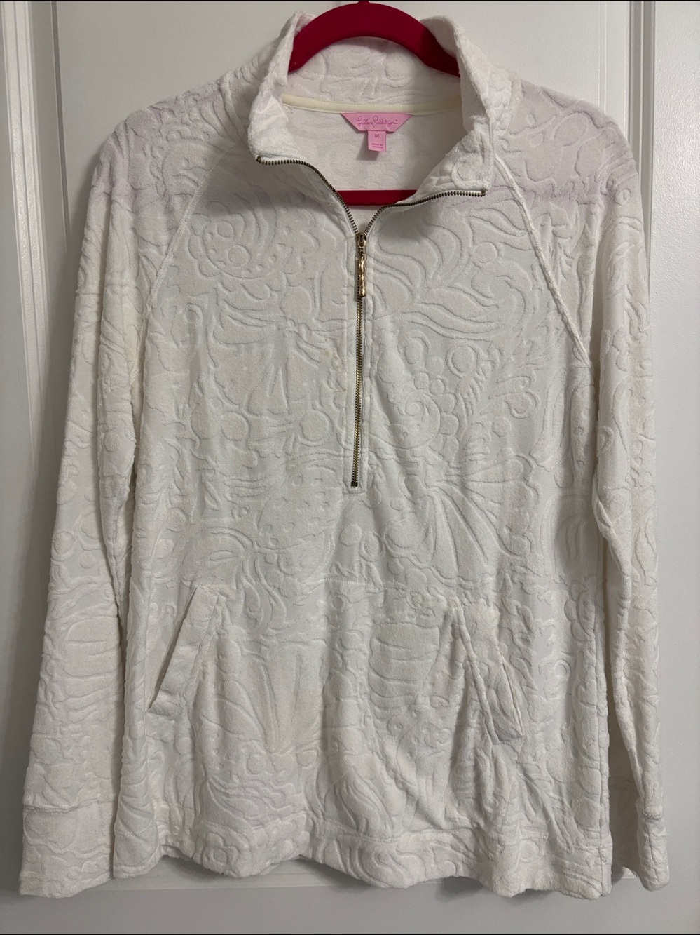 Lilly Pulitzer Skipper Popover White Patterned Sweatshirt